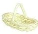 Dollhouse Miniature White Wicker Basket