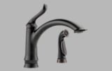 Delta 4453-RB-DST Linden Single Handle Kitchen Faucet with Spray Venetian Bronze