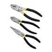 Stanley 84-114 3 Piece Basic 6-Inch Slip Joint, 6-Inch Long Nose, and 6-Inch Diagonal Plier Set