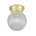 Tools & Hardware : Single Light Clear Ceiling Fixture, Polished Brass