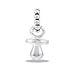 DaVinci Baby Binky Passy 3-D European/Memory Dangle Charm Double Sterling Layered Bead - Fits Pandora Bracelets