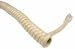 Cable, Coiled Handset, 4P4C, Ash, 25'