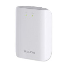 Belkin Components Products - Powerline Turbo Starter Kit, 64-Bit, 85Mbps, White - Sold as 1 EA - Powerline Turbo Kit allows you to reliably transmit content at speeds of up to 85Mbps from your Internet directly to your computer and other network devices through the electrical wires in your home. Adapter offers a 64-bit AES link encryption for security and an operating range of up to 300 meters in wall powerlines. Use in areas in a home office that are hard to reach by wireless connections. Setup