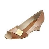 Franco Sarto Abide | Ladies Slip-on Dress Shoes Camel Fantasy Patent by Franco Sarto