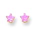 Brand new 14k 4mm Pink CZ (Cubic Zirconia) Star Earrings on sales