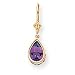 14k 10x7mm Pear Amethyst leverback earring XLB105AM
