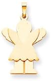 Girl With Angel Wings Charm, Yellow Gold