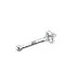 14KT Solid White Gold Nose Bone Ring 2mm CZ 6mm Post 18G