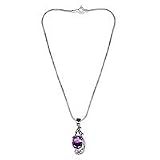 Amethyst necklace, 'Perfect Plum'