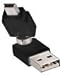 Black 360 Angle USB To Mini Adaptor for Imac apple
