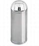 Marshal Steel Waste Container, 15 Gallon, self-closing door, round RUB962400MSST