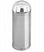 Marshal Steel Waste Container, 15 Gallon, self-closing door, round RUB962400MSST