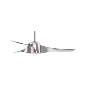 Minka-Aire Fans F803-LN 58" Artemis Contemporary Liquid Nickel Ceiling Fan w/ Light & Wall Ctrl