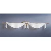 Nickel Finish 49 1 2 Wide Bathroom Light Fixture by Kichler