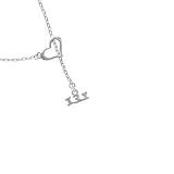 Half Marathon - 13.1 - Im. Rhodium Plated Heart Lariat Charm Necklace [Jewelry]