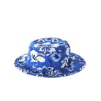 Hat with UV Protection - Blue Floral, 0-2 years