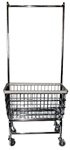 Coin Op Rack Cart Chrome Double Pole