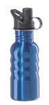 Oggi Blue 17oz Stainless Steel Wide Mouth Reusable Bottle with Sports Cap