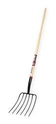 Westward 2MVR6 Manure Fork, 6 Tines, Ash Wood Handle