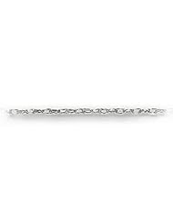 PremiumPearl 18 Inch 14K White Gold Rope Chain, 0.8mm Chain Size