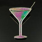Switchables Stained Glass Martini Pin