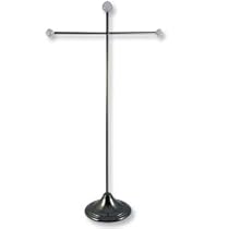 Tall Necklace Stand Black Chrome/Crystal
