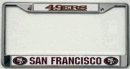 San Francisco 49ers License Plate Frame (Chrome Metal)