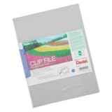 Pentel Recycology Clip File Translucent Cover for 20 Sheets A4 Blue Ref DCB14C