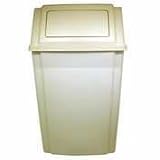 Rubbermaid-Beige Wall Mount Container 15 Gallon (7822BG) Category: Indoor Trash Cans and Containers