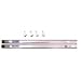 Easy Track RR1024-CH 24-Inch Wardrobe Rods with Ends, 2-Pack, Chrome