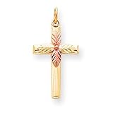 10k Black Hills Gold Cross Pendant