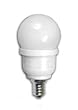 TCP 1G1002C - 2 Watt G10 Compact Fluorescent Globe Light Bulb, Candelabra Base