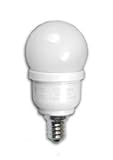 TCP 1G1002C - 2 Watt G10 Compact Fluorescent Globe Light Bulb, Candelabra Base