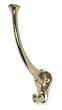 Battalion 1HHL7 Coat and Hat Hook, 2 Hook Ends, Brass