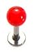 Surgical Steel Ball UV Red Labret Sold as a Pair