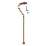 Drive Medical Aluminum Cane With Offset Handle Foam Rubber Grip Silver - 1 ea
