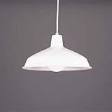 Sea Gull Lighting 6519-15 One-Light Pendant, White Finish with White Cord