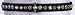 Rhinestone Black Leather Collar 13 to 14 Inch