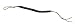 Earth Divas GHJ-102-BK Hemp Anklet - Dual Row - Black