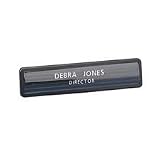 Quartet Products  Name Plate 3 WallDesk Sign BlackWhite Lettering  Sold As 1 EA  Walldesk Magnetic Nameplate Is Ideal For Designating Departments Or Creating Personal Professional Nameplates Complete Signage System Includes Base Grooved Insert Clear Prote