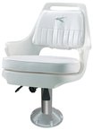 Wise Standard Pilot Chair with 15-Feet Fixed Pedestal and Slide (White)