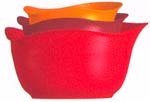 Architec Set of 3 Prep Mixing Bowls - Red