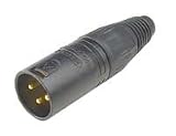 Neutrik NC3MX-B XLR Male Black w/Gold Contacts
