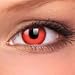 Farbige Kontaktlinsen Fun Lenses Rot / Red Devil 1 Paar (2 Stück) incl. 60ml Pflegemittel und Behälter!