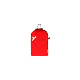 Fabric Bag with Belt Loop & Optional Carabiner (Red) for Agfa camera by CellularFactory