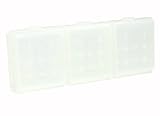 Bluecell 3 Pack of Clear Luminous Glow in Dark battery case for 4 rechargeable AA/AAA Cell + Bluecell Cable Tie