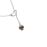 Small Chocolate Cupcake with Multicolored Swarovski Crystal Sprinkles - 3-D -...