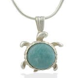 Turtle Larimar Pendant