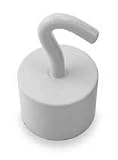 Industrial Grade 3DXZ3 Magnetic Hook, Neodymium, White, 24 Lb