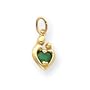 14k Heart Shaped .33E Mother and Child Charm - JewelryWeb